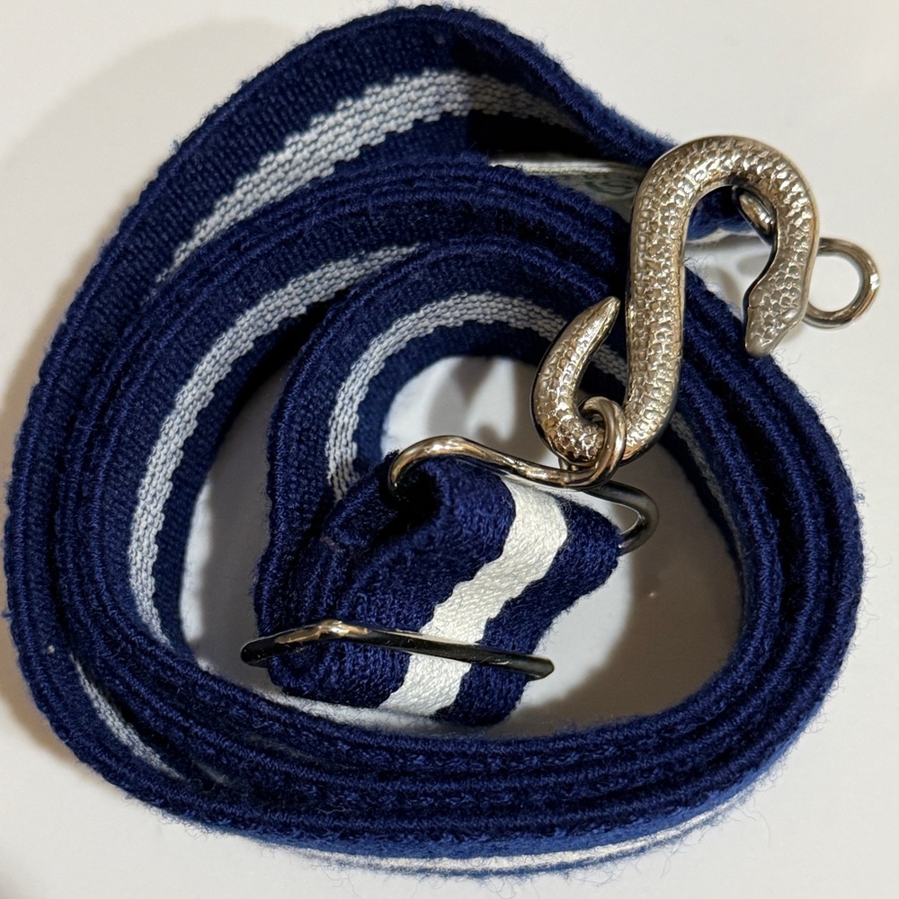 Laura Ashley Navy and White Women's Belt - Picture 3 of 3